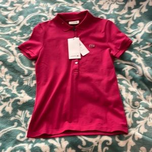 Lacoste pink shirt